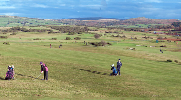 Looking down the 17th Fairway to the 16th Green